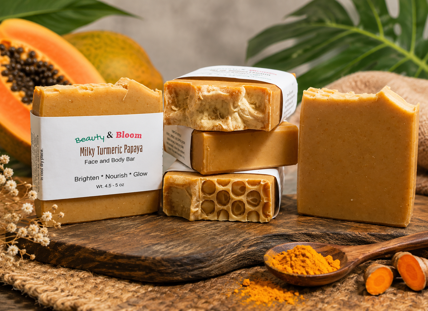 Milky Turmeric Papaya Soap
