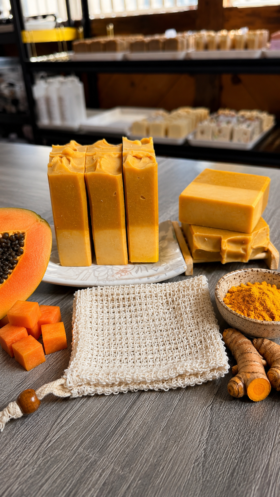 Milky Turmeric Papaya Soap